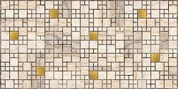 Панель ПВХ листовая Мозайка мрамор с золотом 960х480мм; Грейс