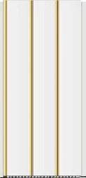 Панель ПВХ 3-х секционная Белая с золотом 240х2950х8мм;