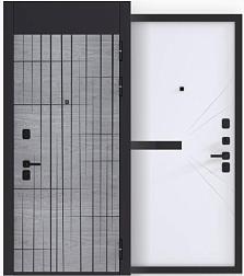Дверь металлическая Бункер Модера 960х2050мм R 1,2 мм черный муар/софт рильеф
