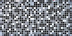 Панель ПВХ листовая мозаика Черная 288х432мм; Грейс