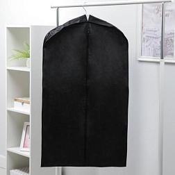Чехол для одежды 100х60х10 см для зим одежды спанбонд черн; С-Л, 1128979