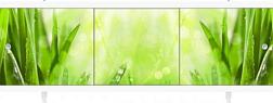 Экран для ванны Ультралегкий Арт 148 см трехдверый пластик.профиль Утрянняя роса; Metakam