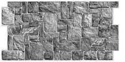 Панель ПВХ листовая Камень натуральный серый 980*490мм; Грейс