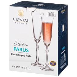 Набор бокалов д/шампанского PARUS 6шт 190мл Н=26см; Crystalex, 669-270