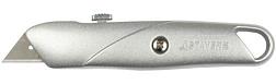Нож технический с выдвижным лезвием 19 мм металлический корпус; STAYER, 0921