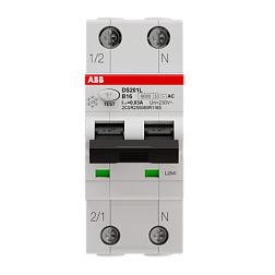 Выключатель автоматический дифференциального тока 16А 30мА DS201 B16 AC301 ABB 2CSR255080R1165