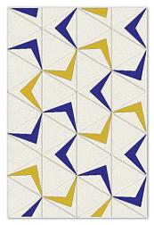 Ковер Soho 160х230 см прямоугольный бело-синий абстракция 5784; 17233