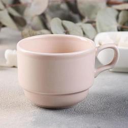 Чашка чайная 200 мл розовый Акварель, Браво; С-Л, 6622817