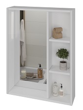 Зеркало для ванной комнаты Крафт 60 белое 679х600 мм; 221280