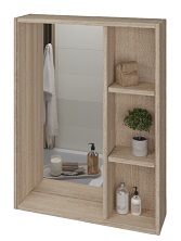 Зеркало для ванной комнаты Крафт 60 сонома 679х600 мм; 221285