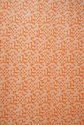 Штора для ванной комнаты 180х180 см с кольцами ПВХ мозаика оранжевая WS-800; 104024