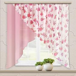 Комплект штор для кухни Марианна 300х160 см светло-розовый; Witerra, 103725