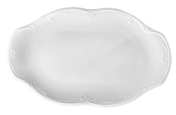 Блюдо овальное 24см Камелия белый фарфор; OK02P50